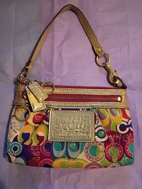 Coach Poppy Pop C Glam Graffiti Clutch
